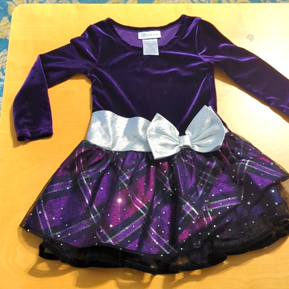 Purple formal dress, 4T